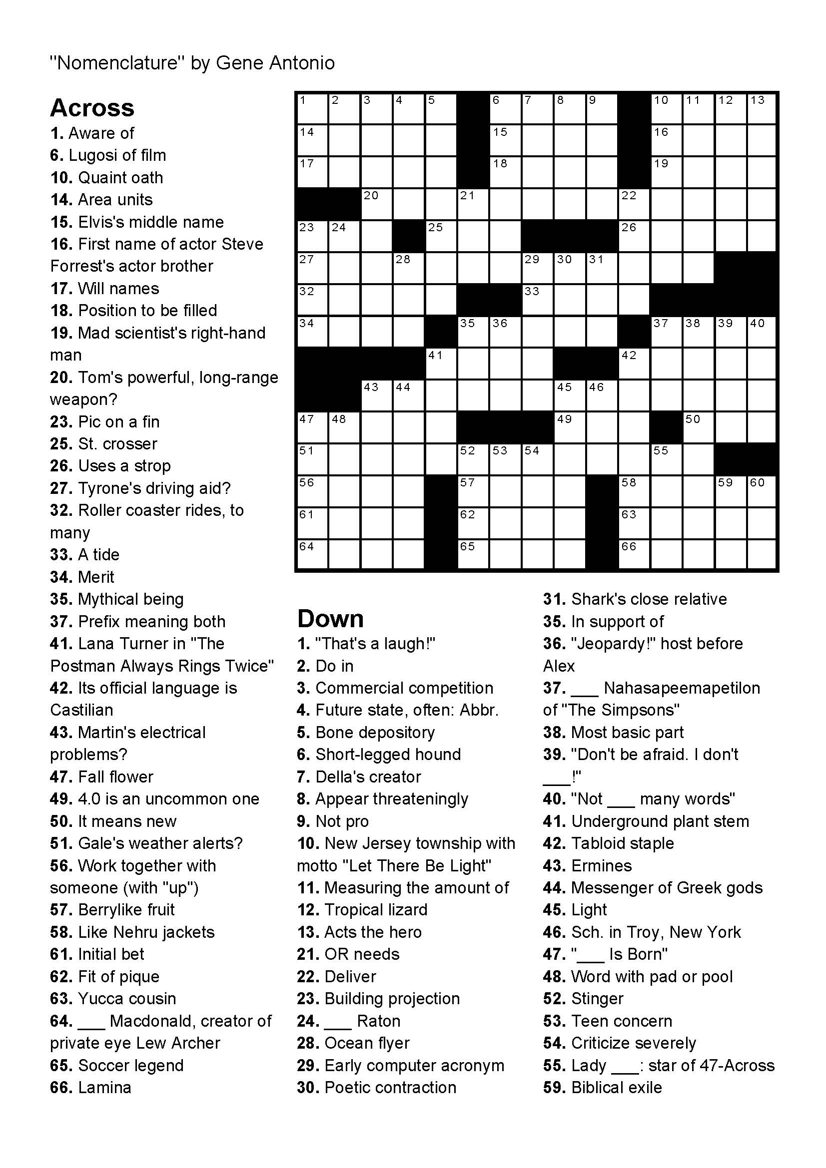 August 2025 – Edition 4 Crossword Puzzle Answer